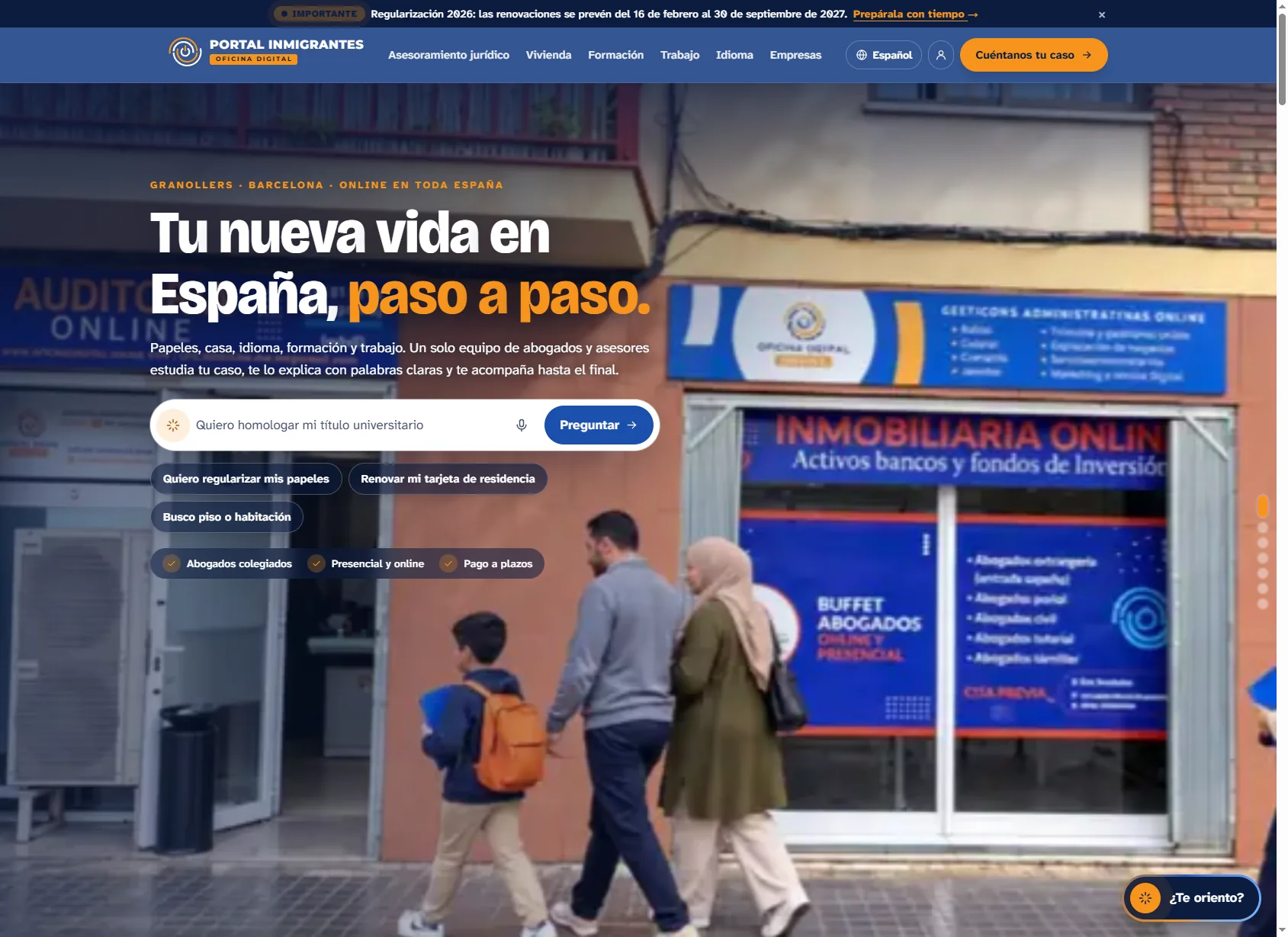 Portada de Portal Inmigrantes: tu nueva vida en España, paso a paso