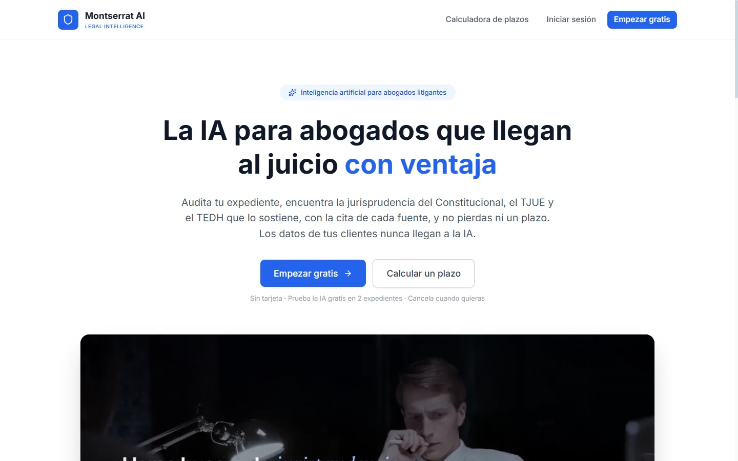 Portada de Montserrat AI: la IA para abogados que llegan al juicio con ventaja
